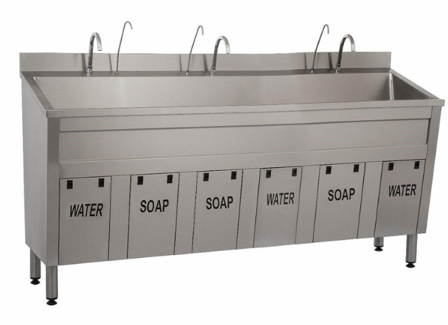 Surgical Scrub Unit, Triple, Knee Operated